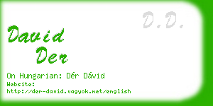 david der business card